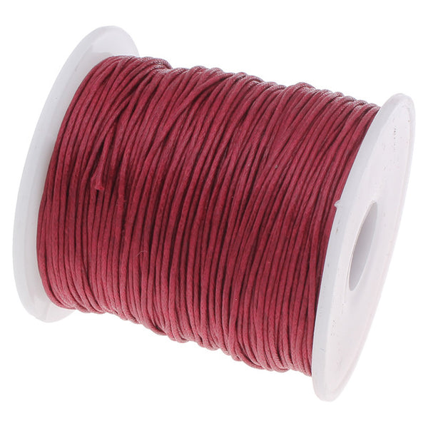 100Yards 1MM red/black Waxed Thread Cotton Cord/wire String Strap Wholesale Necklace Rope for Jewelry Making DIY Beading Thread
