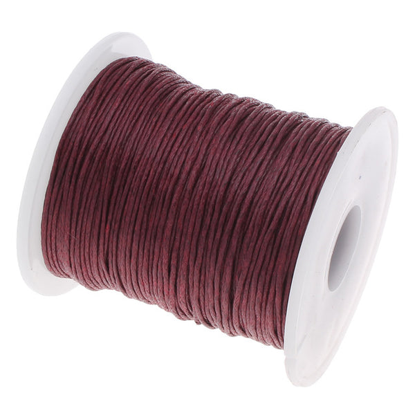 100Yards 1MM red/black Waxed Thread Cotton Cord/wire String Strap Wholesale Necklace Rope for Jewelry Making DIY Beading Thread