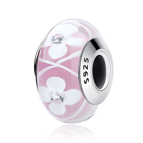 100% Real 925 Sterling Silver Effervescence Murano Glass Beads Fit Original pandora Charm Bracelet Authentic S925 Jewelry