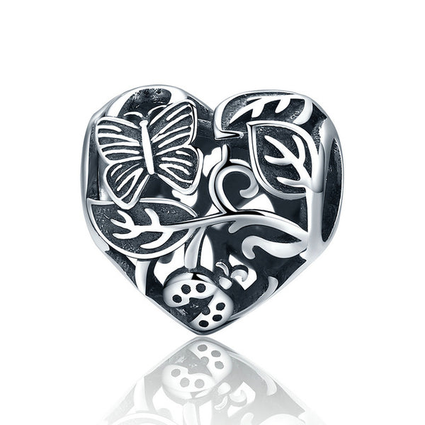 925 Sterling Silver Love All Around CZ Beads Fit Pandora Charm Silver 925 Bracelet Beads & Jewelry Making WEUS065