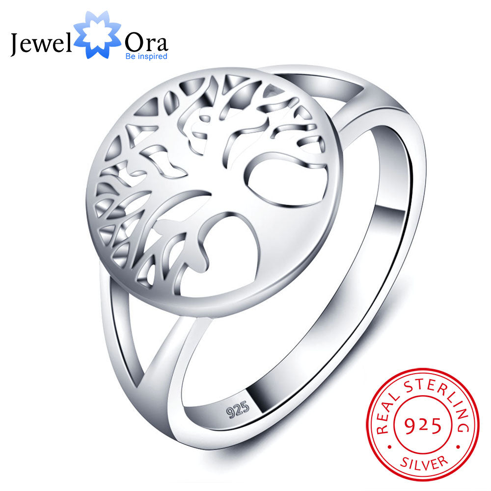 Tree of Life Classic Accessories 925 Sterling Silver Rings For Women New Mothers Day Gifts (JewelOra RI102308)
