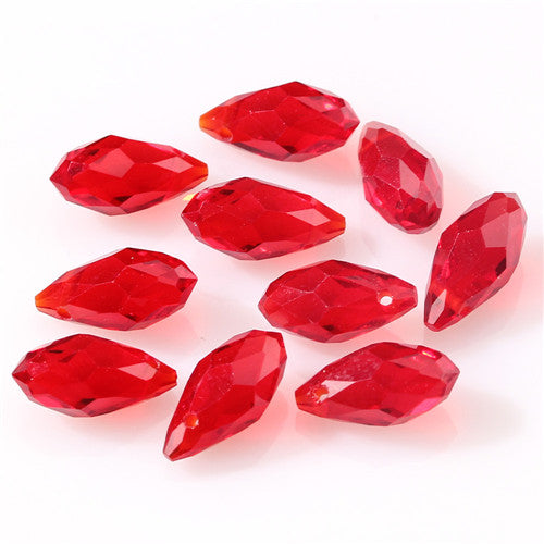 Austria AAA Mala Hole Glass Bead For Jewelry Making Bracelet DIY 6*12MM Pretty Shiny Briolette Crystal Bead Set Wholesale Z001