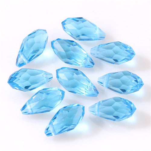 Austria AAA Mala Hole Glass Bead For Jewelry Making Bracelet DIY 6*12MM Pretty Shiny Briolette Crystal Bead Set Wholesale Z001