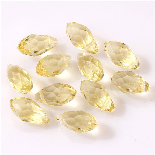 Austria AAA Mala Hole Glass Bead For Jewelry Making Bracelet DIY 6*12MM Pretty Shiny Briolette Crystal Bead Set Wholesale Z001