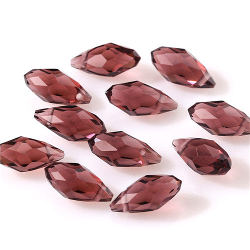 Austria AAA Mala Hole Glass Bead For Jewelry Making Bracelet DIY 6*12MM Pretty Shiny Briolette Crystal Bead Set Wholesale Z001