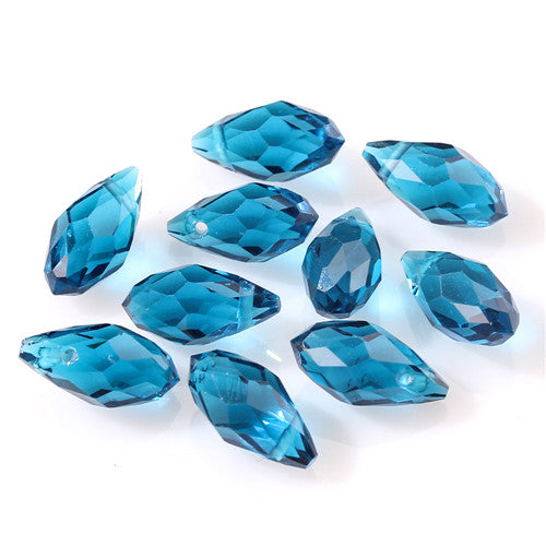 Austria AAA Mala Hole Glass Bead For Jewelry Making Bracelet DIY 6*12MM Pretty Shiny Briolette Crystal Bead Set Wholesale Z001