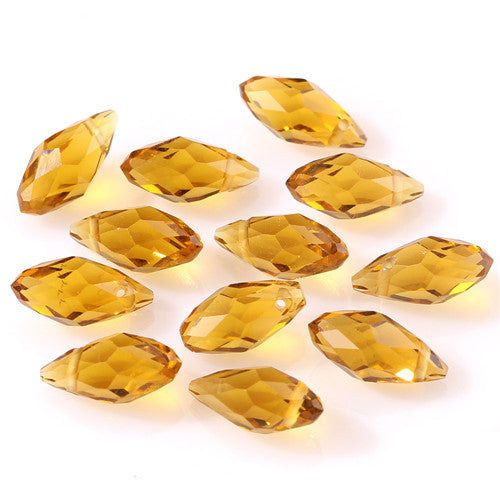 Austria AAA Mala Hole Glass Bead For Jewelry Making Bracelet DIY 6*12MM Pretty Shiny Briolette Crystal Bead Set Wholesale Z001