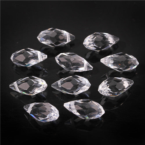 Austria AAA Mala Hole Glass Bead For Jewelry Making Bracelet DIY 6*12MM Pretty Shiny Briolette Crystal Bead Set Wholesale Z001