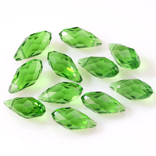 Austria AAA Mala Hole Glass Bead For Jewelry Making Bracelet DIY 6*12MM Pretty Shiny Briolette Crystal Bead Set Wholesale Z001