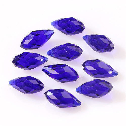 Austria AAA Mala Hole Glass Bead For Jewelry Making Bracelet DIY 6*12MM Pretty Shiny Briolette Crystal Bead Set Wholesale Z001