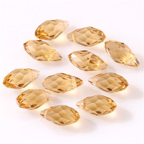 Austria AAA Mala Hole Glass Bead For Jewelry Making Bracelet DIY 6*12MM Pretty Shiny Briolette Crystal Bead Set Wholesale Z001