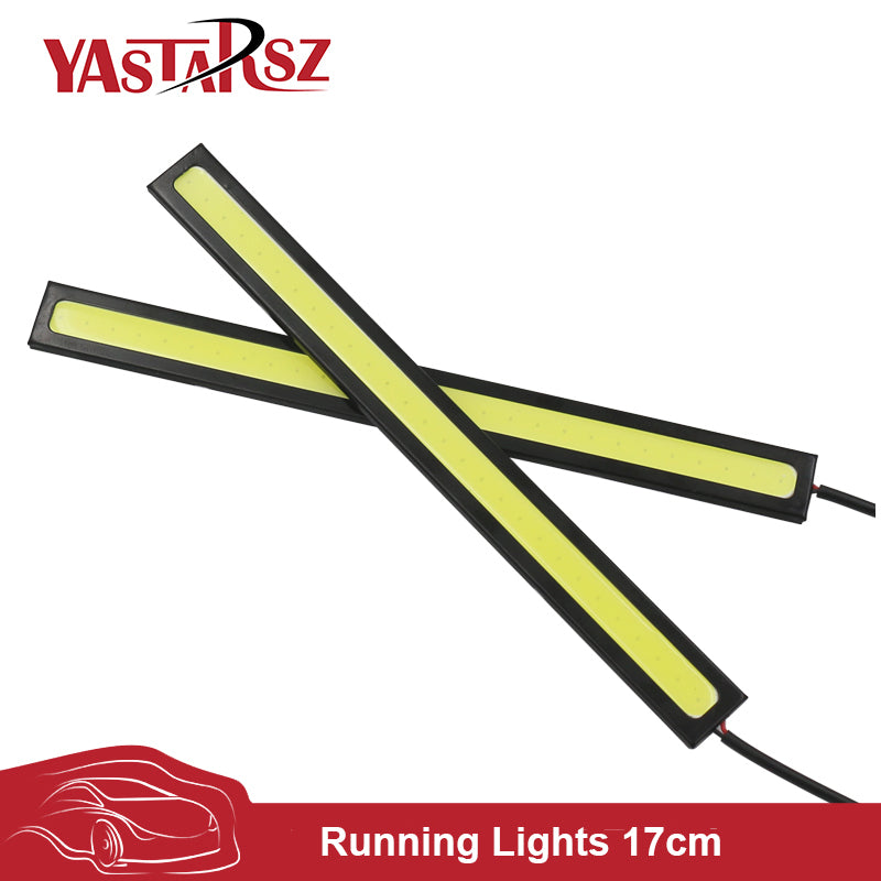 1Pcs Car styling Ultra Bright 12W LED Daytime Running lights DC 12V 17cm 100% Waterproof Auto Car DRL COB Driving Fog lamp
