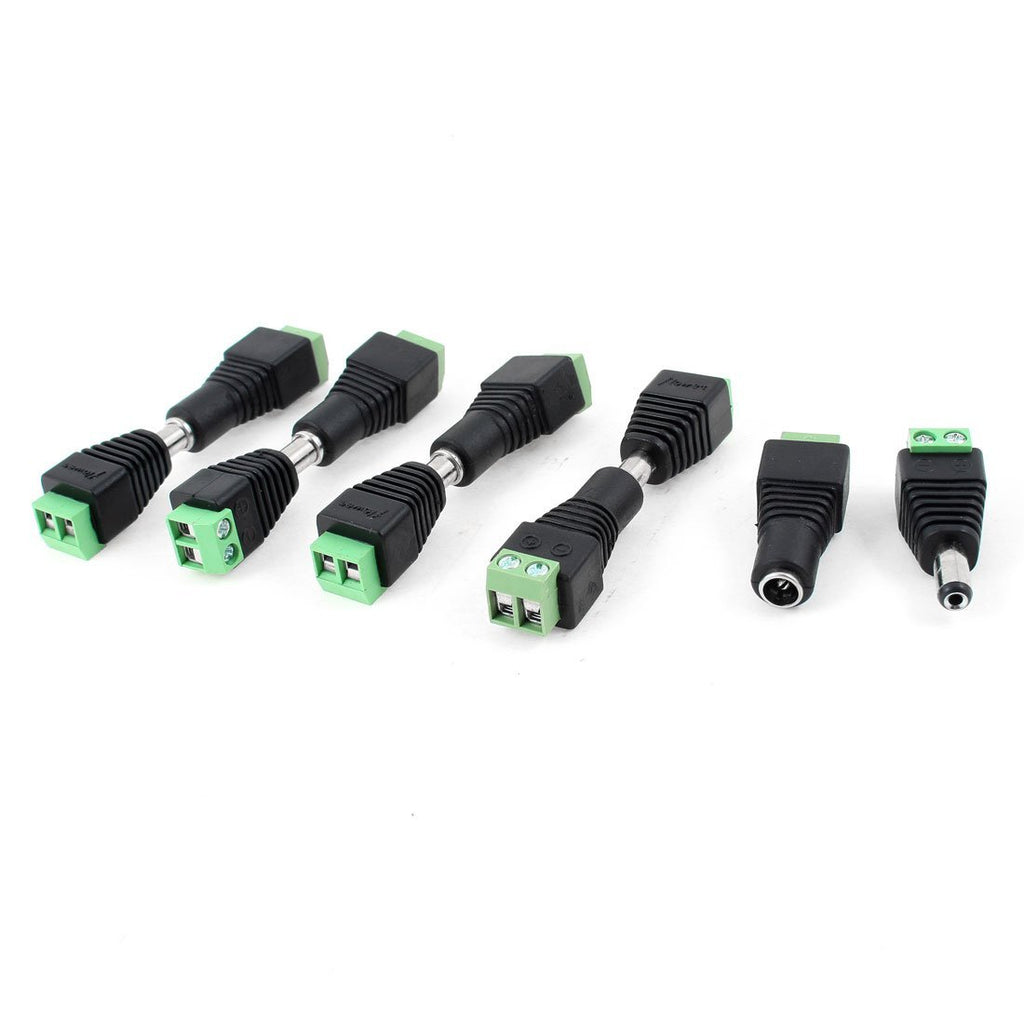 IMC Hot 10 Pcs CCTV Cameras 2.1mm x 5.5mm Female Male DC Power Plug Adapter