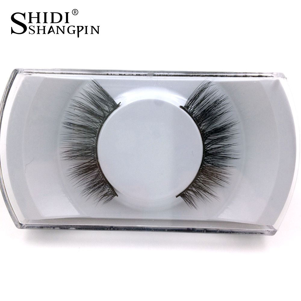 New 1Pair Natural False Eyelashes 3d Makeup 3d Mink Lashes Soft Eyelash Extension Fake Strip Mink Eyelashes Long Drop Shipping
