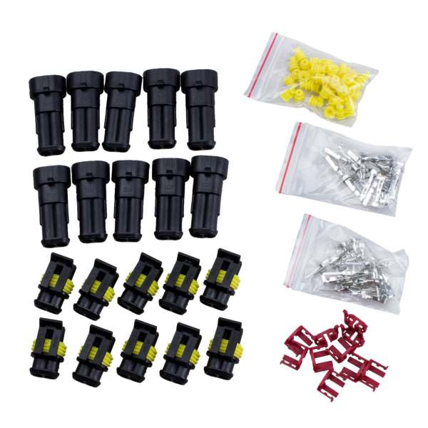 Promotion! 10 Kit 2 Pin Way Waterproof Electrical Wire Connector Plug