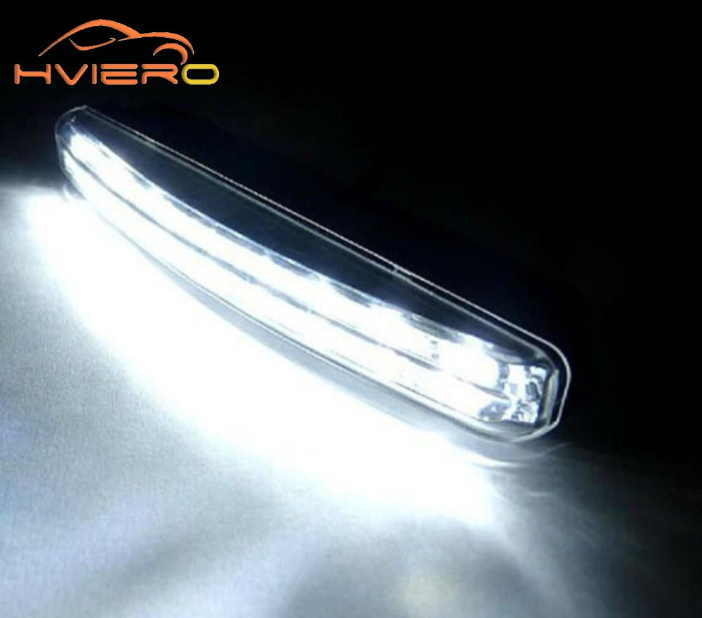 1Pcs Car Daytime Running Light 8LED DRL White DC 12V Head Lamp Parking Fog Lamp Waterproof Light Car Styling Accessories bulb