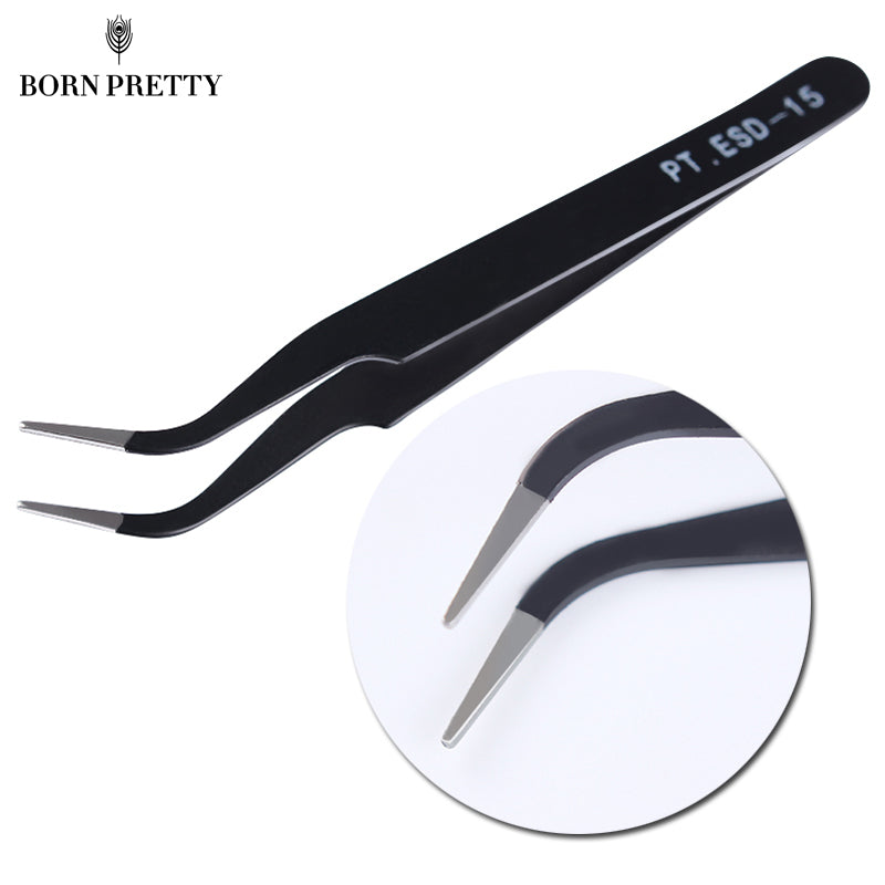 Rhinestone Picking Tool Eyelash Curved Tip Nippers Tweezer Curved Nail Tool Beauty Eye Makeup #848