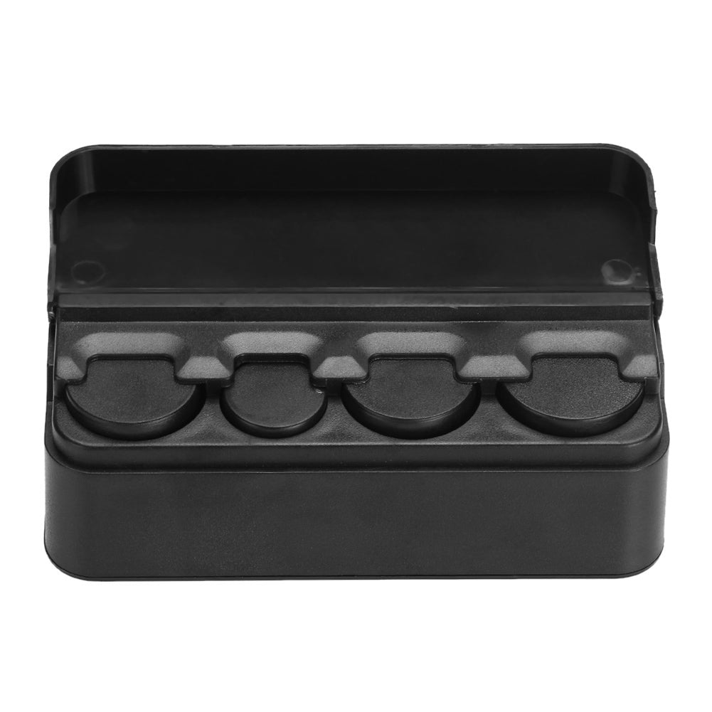 Black Car Interior Coin Case Auto Storage Box Holder Container Organizer Plastic Money Holders ME3L