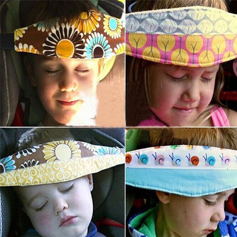 Fabric Car Safety Seat Sleep Positioner Baby Playpen Head Support Pram Stroller Adjustable Dot Belt