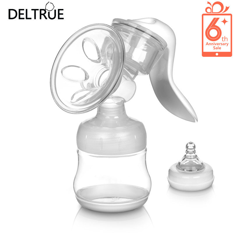 DELTRUE 180ml Breast Pump PP Manual Breast Pump Feeding Breast Feeding Baby Nipple Suction Breast Pumps Milk Bottle Sucking