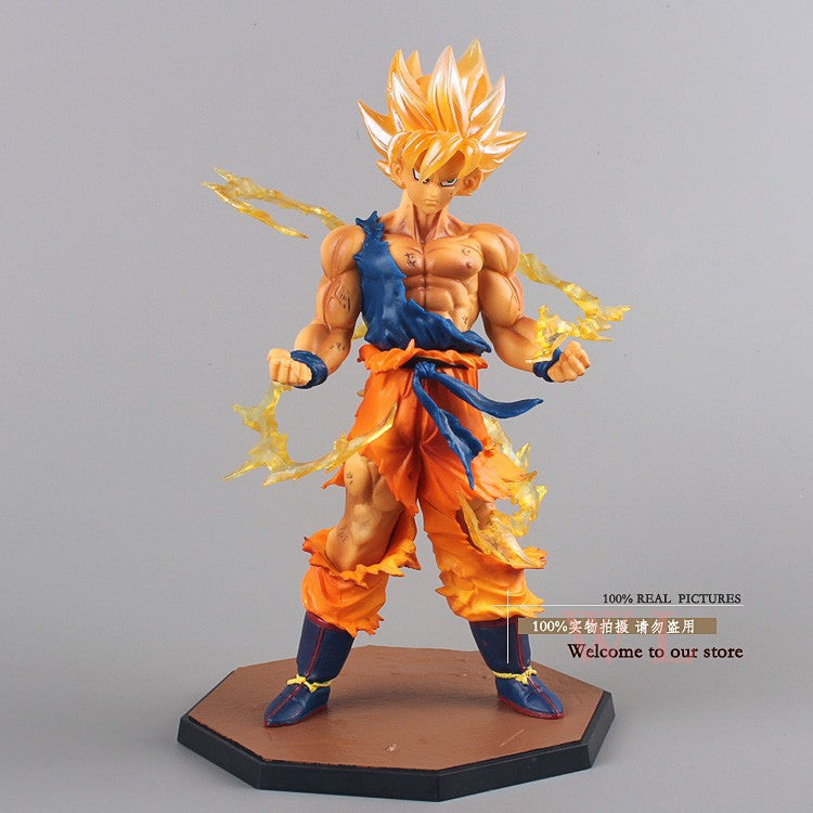 Free Shipping Anime Dragon Ball Z Super Saiyan Son Goku PVC Action Figure Collectible Toy 17CM DBFG071