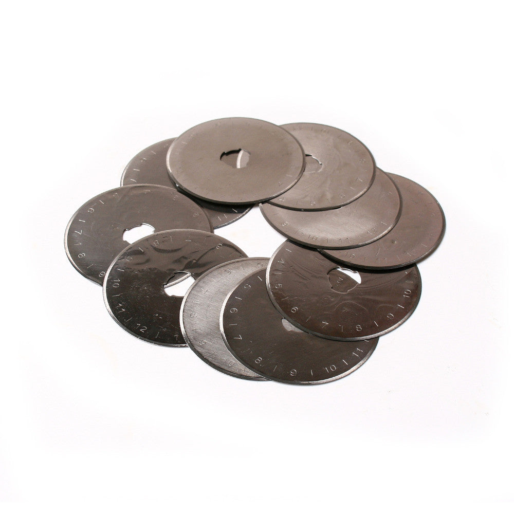 10pcs 45MM Patchwork Fabric Leather Craft Steel Circular Rotary Cutter Refill Blades Sewing Quilting fits Olfa Fiskars cutters