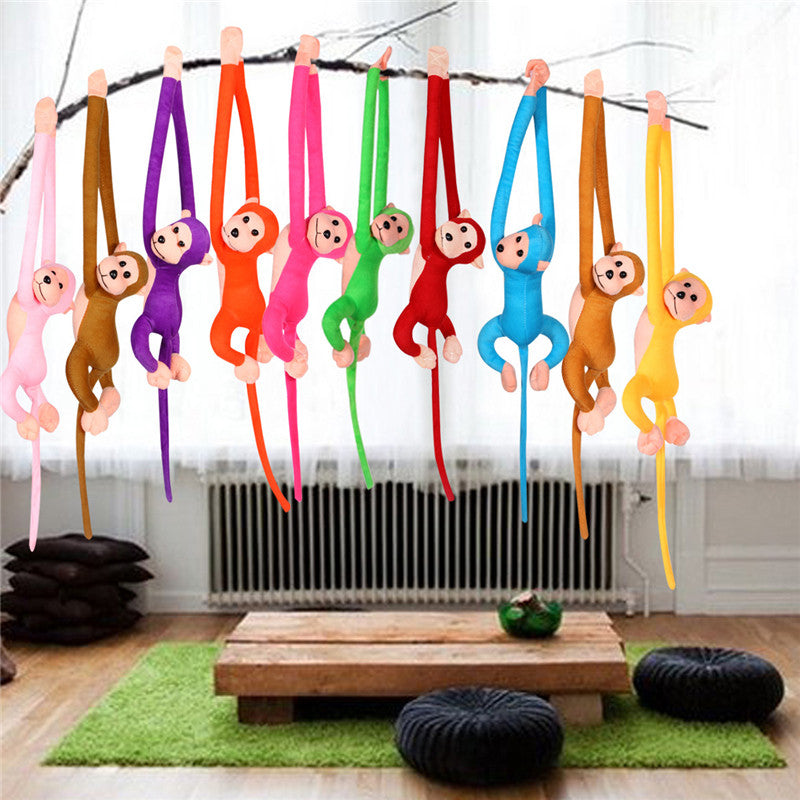 60cm Lovely Curtains Baby Sleeping Appease Animal Long Arm Tail Monkey Stuffed Doll Plush Toys Birthday Christmas Gifts