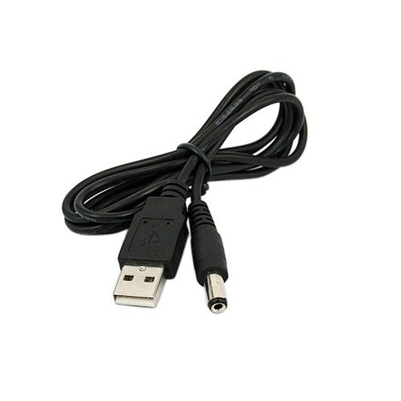 USB Port to 5.5mm / 2.1mm 5V DC Barrel Jack Power Cable Connector
