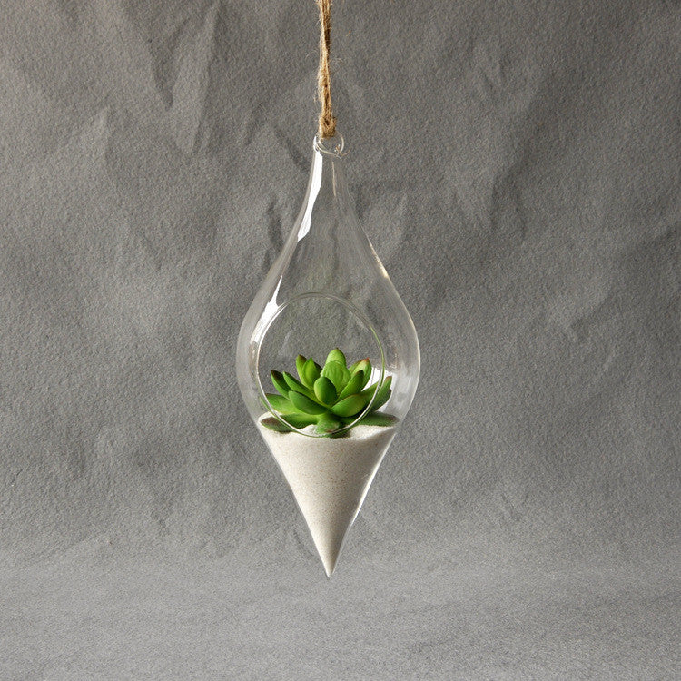Hanging Glass Vase Hanging Terrarium Hydroponic Plant Flower Clear Container Indoor Hanging Vase Home Decor