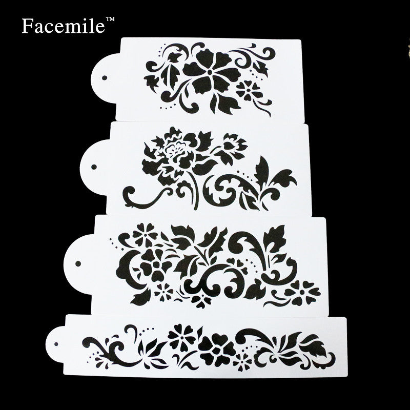 Flower Plantilla Stencil Bakeware Flowers Fondant Decorating Cake Stencil Kitchen Cupcake Decoration Template Mold Baking Tools