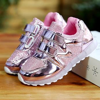Children's Casual Shoes size 21-30 New Baby Girls boy LED Light Shoes Toddler Anti-Slip Sports Boots Kids Sneakers Flats 198
