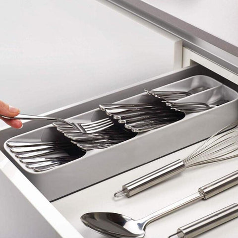 Kitchen Drawer Organizer Tray Spoon Cutlery Separation Finishing Storage Box Cutlery Kitchen Storage Organization