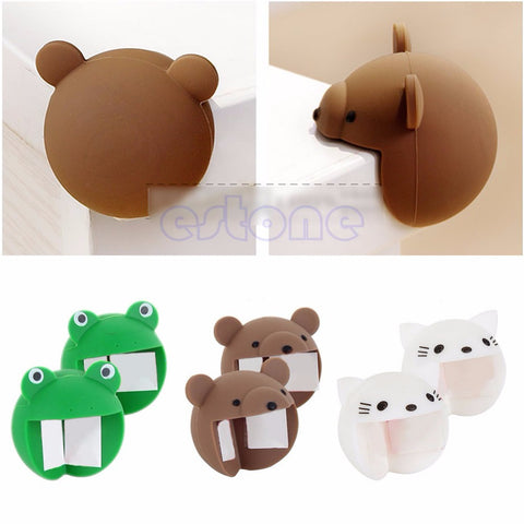 Free Shipping 2pcs Cute Silicone Baby Safety Protector Desk Table Corner Edge Protection Cover