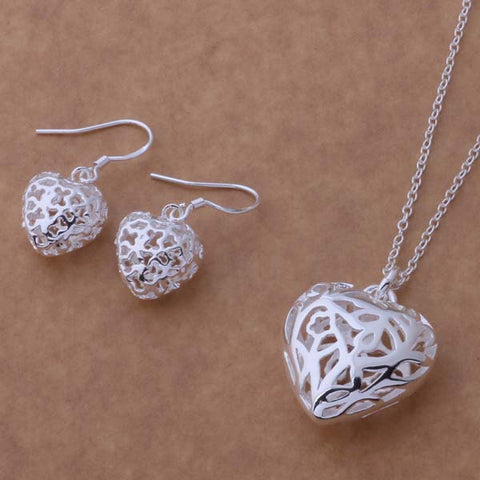 Free Shipping Promotion Silver plated Jewelry Sets Earring 316 + Necklace 335 /bqcakhja epaangha AS236
