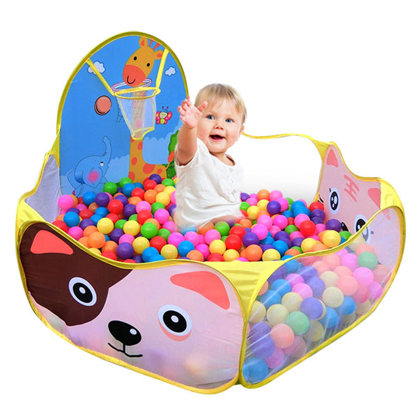 Children Baby Boys Girls Ocean Ball Pit Pool Game Play Tent with Basketball Hoop Outdoor Indoor Garden Kids Game Play House