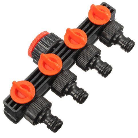 High Quality New Home Garden Hose Pipe Splitter Plastic Drip Irrigation Water Connector Agricultural 4 Way Tap Connectors