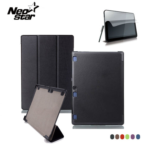 For Lenovo Tab 2 A10 70F Leather Case Cover For Tab2 A10-70 70 A10-70F A10-70L A10-30 X30F Tablet 10.1'' Screen Protector + Pen