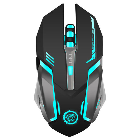 Rechargeable Wireless Gaming Mouse 7-color Backlight Breath Comfort Gamer Mice for Computer Desktop Laptop NoteBook PC