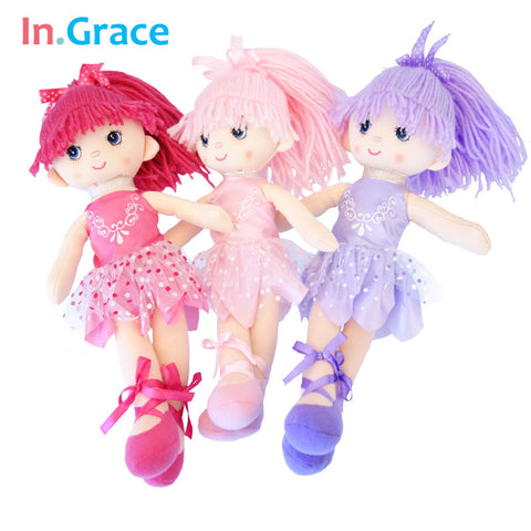 In.Grace Ballerina girl dolls beautiful handmade princess dancing girls wedding dolls unique gifts for kids girl 12inch 3 colors