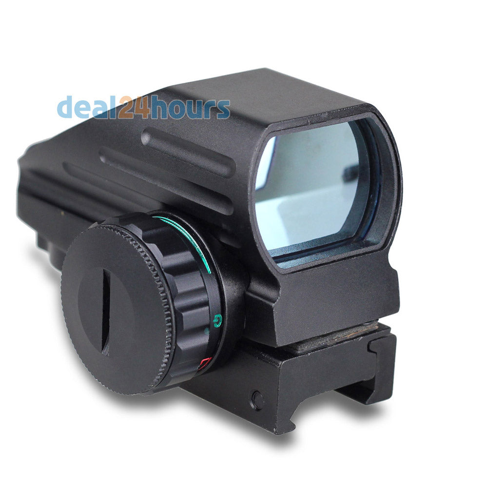 Tactical Reflex Red/Green Laser 4 Reticle Holographic Projected Dot Sight Scope Airgun Rifle sight Hunting Rail Mount 20mm