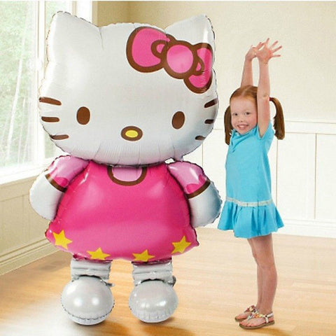 116*65cm Large Size Hello Kitty Cat Foil Balloons Cartoon Birthday Wedding Decoration Globos Party Inflatable Air Ballons