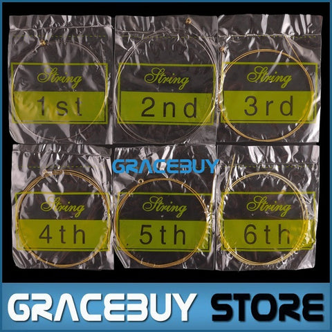Acoustic Guitar String 6 pcs/ Set Silver Pure Strigning For Guitarra Bass Parts & Accessories