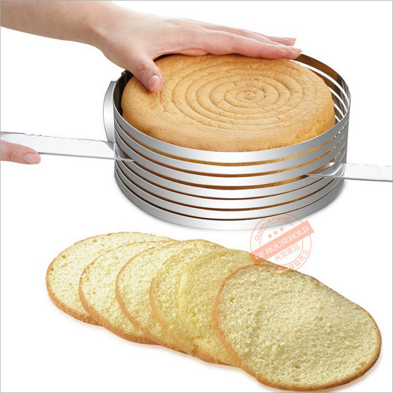15-30cm Stainless Steel Adjustable Layer Cake Slicer Kit Mousse Mould Slicing Cake Setting Ring DIY Bakeware Tools Home Decor