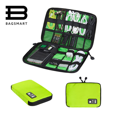 BAGSMART Electronic Accessories Packing Organizers for Earphone USB SD Card Charger Data Cable Travel Bag Pack Suitcase Case