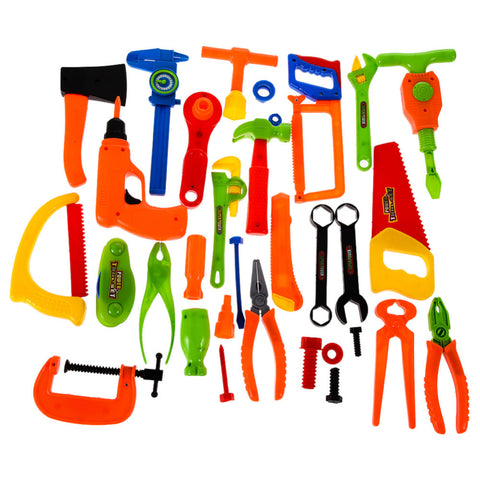 34PCS Repair Tools Toys Plastic Fancy Dress Instruments Toy Kit Tools for Children