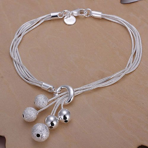 Free shipping 925 jewelry silver plated  jewelry bracelet fine fashion bracelet top quality wholesale and retail SMTH243