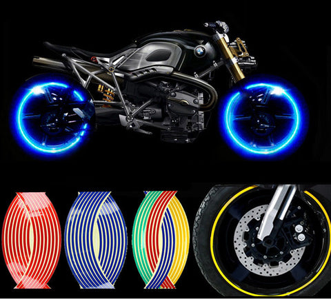 Buy Two Get One Free! Motorcycle Styling Wheel Hub Rim Stripe Reflective Decal Stickers Safety Reflector For YAMAHA HONDA SUZUKI