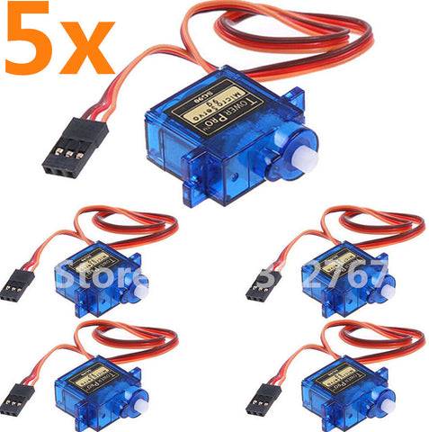 5pcs/lot Tower pro SG90 RC Micro Servo 9g For Arduino Aeromodelismo Align Trex 450 Airplane Helicopters Accessories