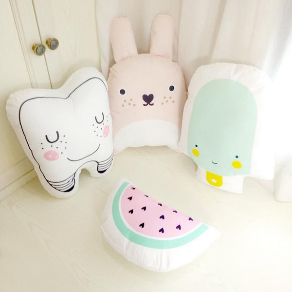 Baby Catoon Pillow Kids Cute Educational Cushion Cotton Baby Room Decor Child Stuffed Soft Newborn Bed Doll Children Gifts 1pcs