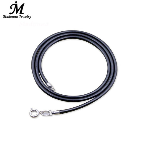 Fashion men women black necklace jewelry pu leather cord statement necklace Pendant Parts Accessories wholesale